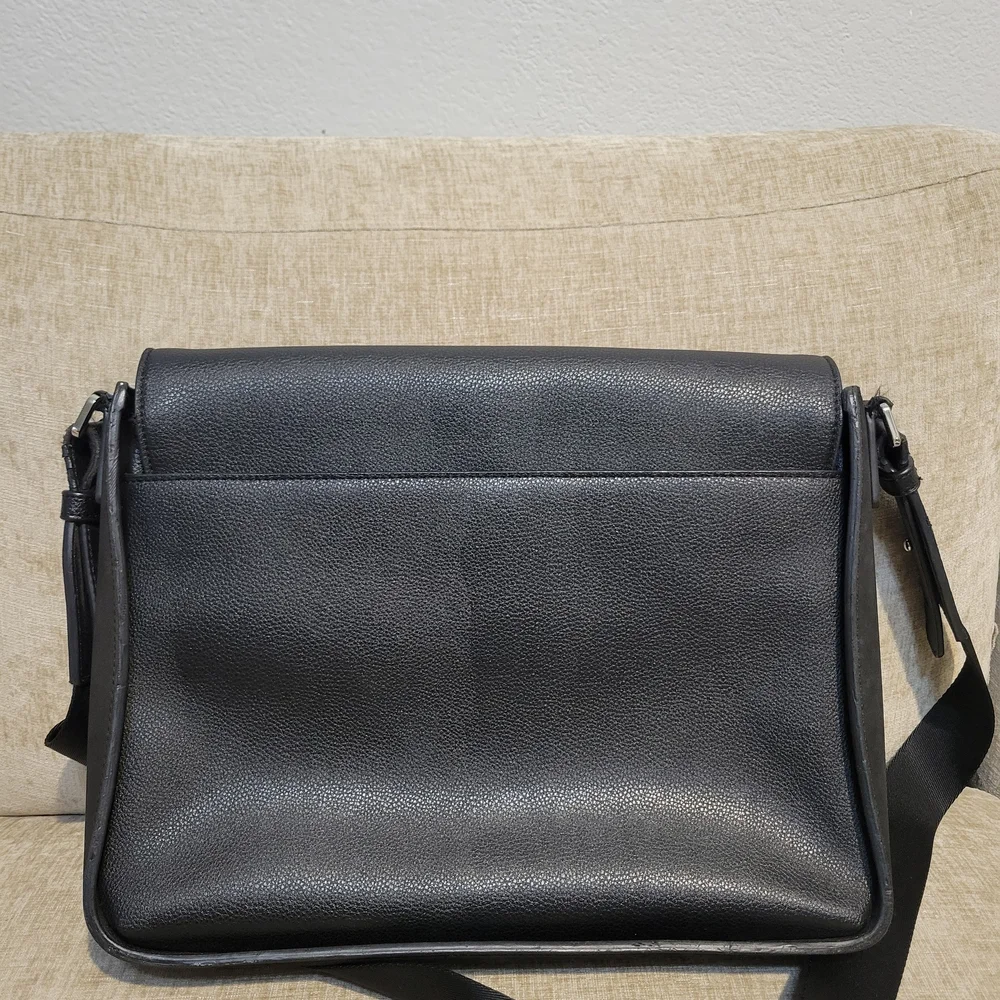 PEDRO Black Genuine Leather Briefcase Bag